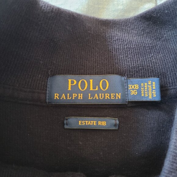 Polo Ralph Lauren Navy 1/4 Zip Pullover Sweatshirt Size 3XB Estate Rib - Picture 4 of 8